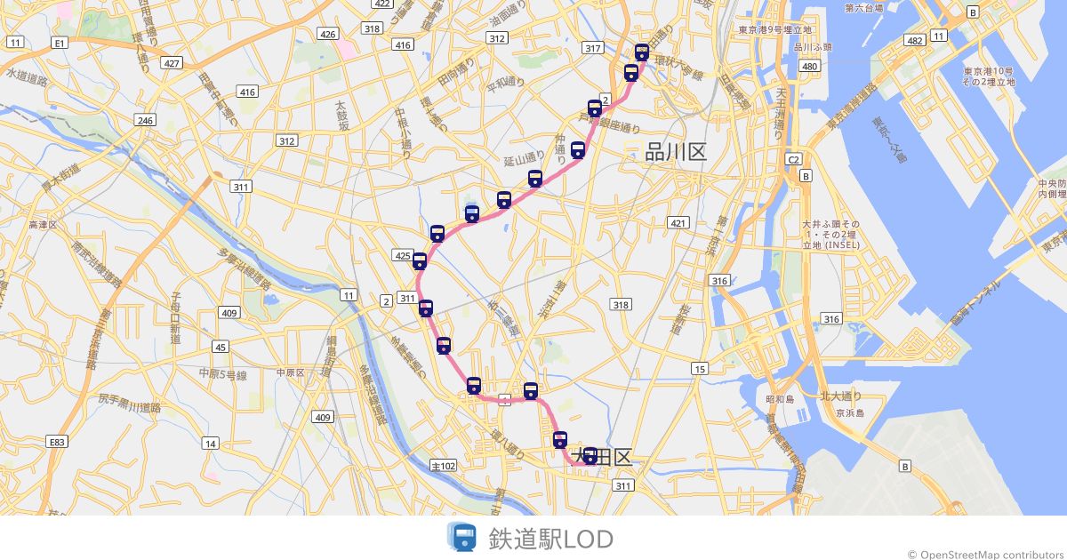 東急電鉄 東急池上線 - 鉄道駅LOD