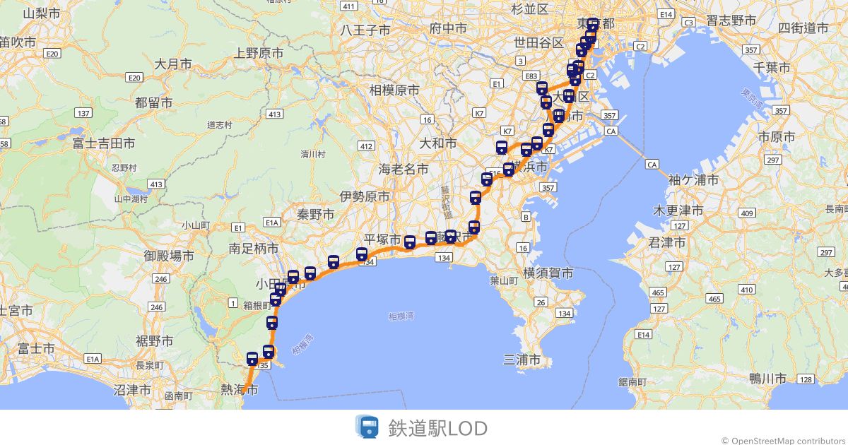 東日本旅客鉄道 東海道線 (JR東日本) - 鉄道駅LOD