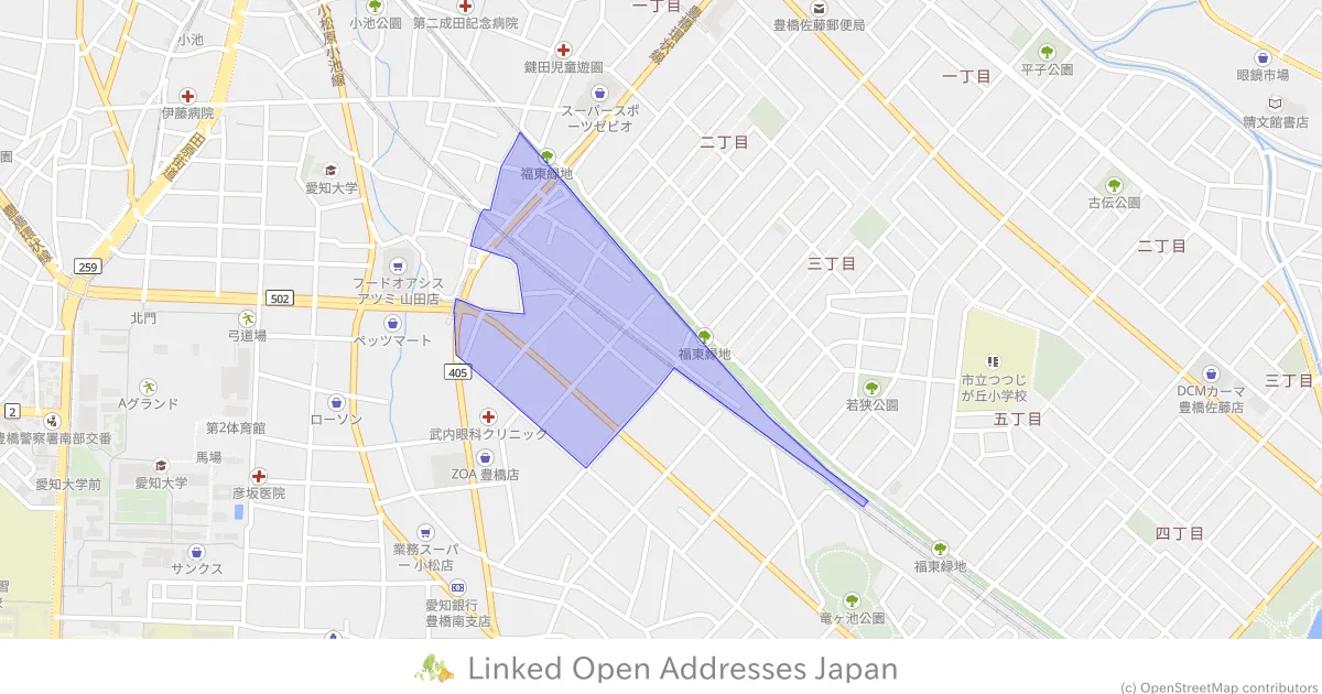 愛知県豊橋市山田一番町13 Linked Open Addresses Japan
