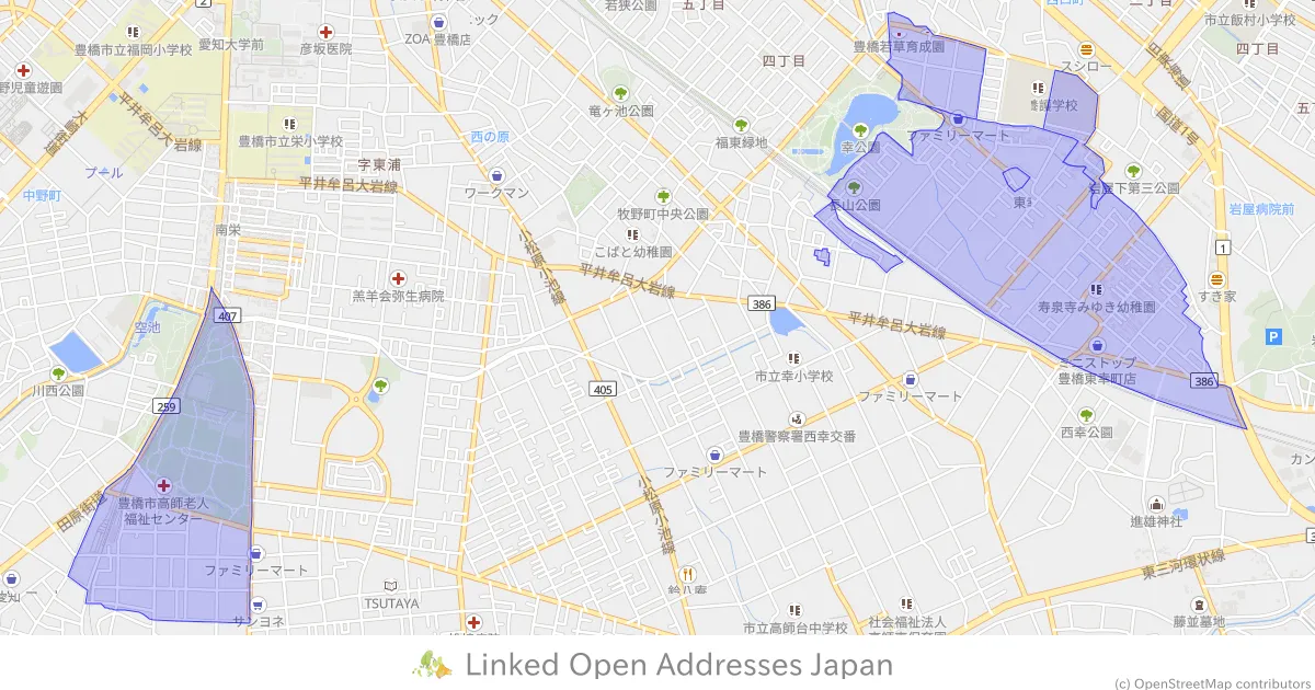 愛知県豊橋市高師町北新切 Linked Open Addresses Japan